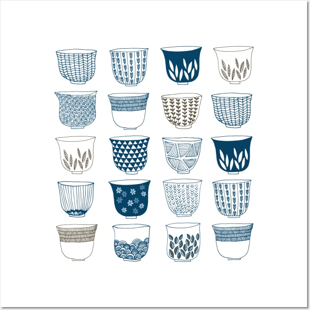 Sake Cups Wall Art by YuanXuDesign